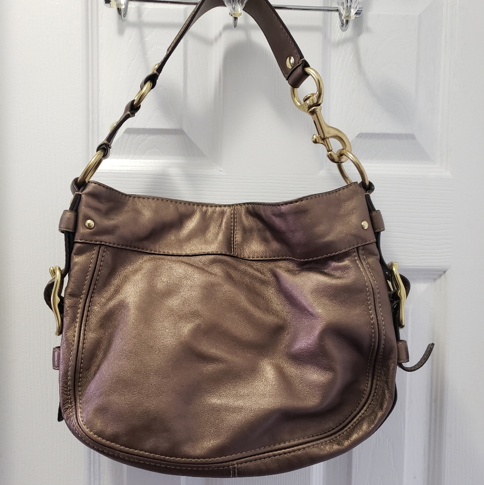 Coach Bronze Leather Satchel